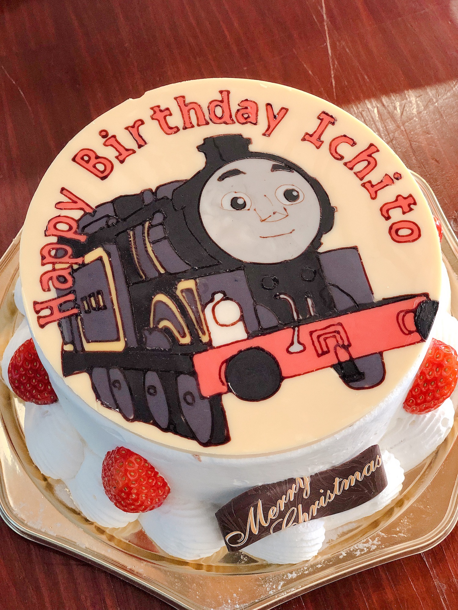 機関車トーマスのキャラクターケーキ描いてみた！