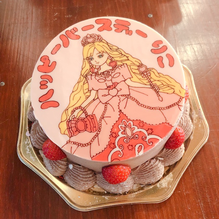 本日のイラストケーキはリカちゃん キャラクターケーキ 似顔絵ケーキの通販